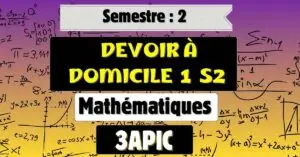 Devoir à domicile 3APIC