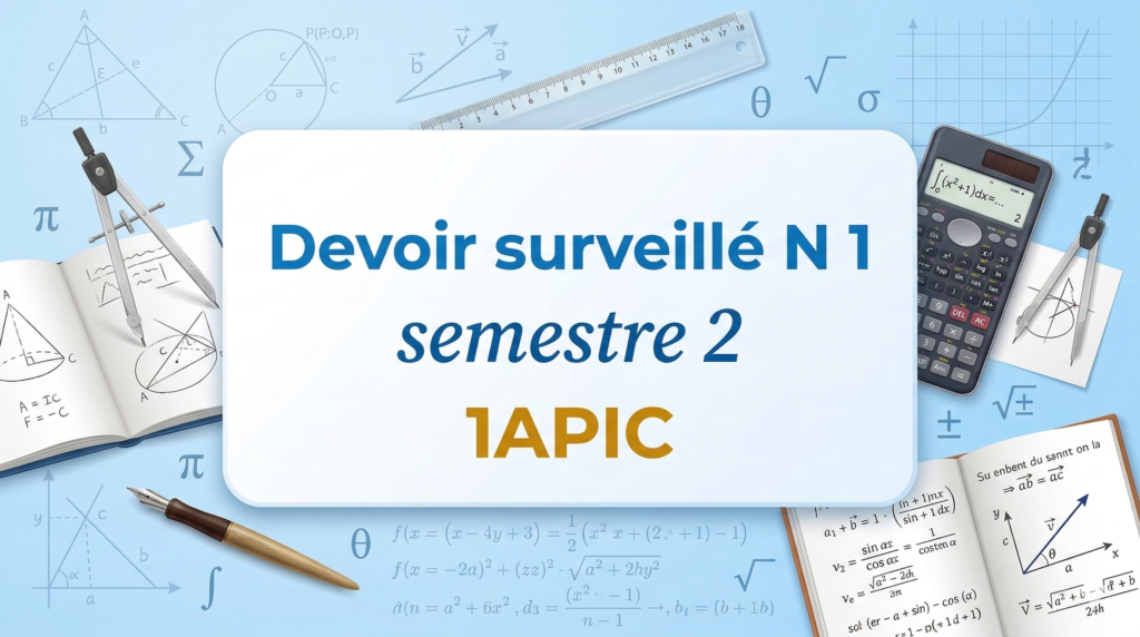 Devoir surveillé N 1 semestre 2 1APIC